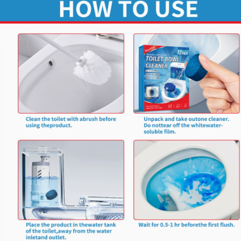 Cleaner Pro° ToiletTablets: Automatiske Drop-in Toalettrenstabletter