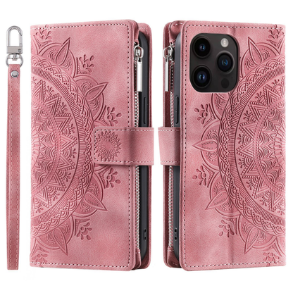 Icone™ WalletCase: Premium Præget Flip Cover Slankt Telefon Tegnebogs Etui