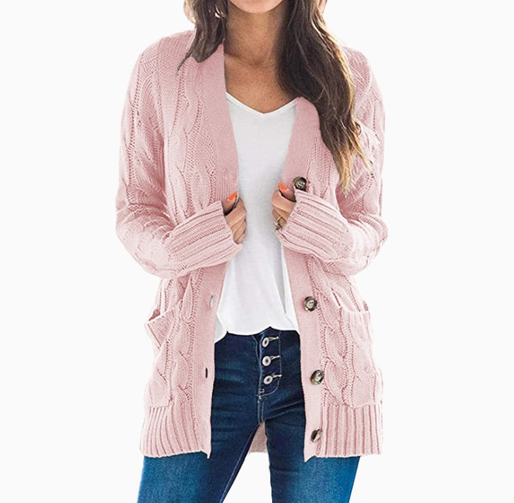 Icone™ KnittedCardigan: Dame Koselig Lang Strikket Cardigan