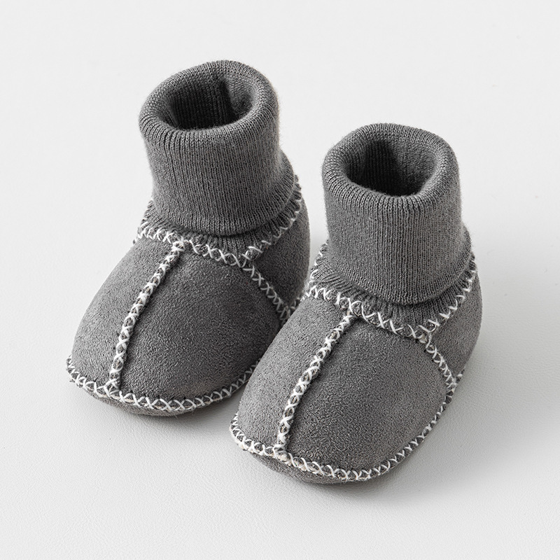 Happy™ InfantSocks 1+1 GRATIS: Elegante Varme Ruskind Krybbesikre Spedbarnssokker