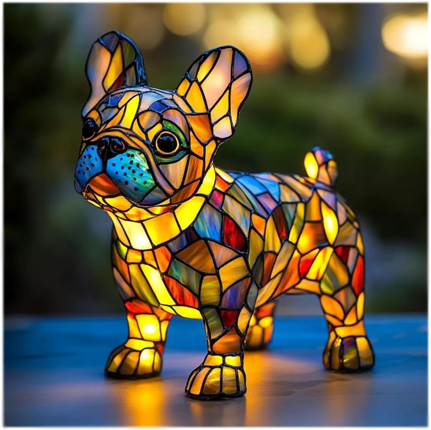 Ledsen™ DogLamp: Moderne Kunstnerisk Flekkete Ambient Hundelampe
