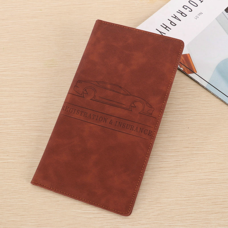 Icone™ DocumentWallet 1+1 GRATIS: Premium Bilregistrering Forsikring Organizer Dokument Lommebok