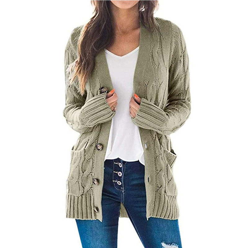 Icone™ KnittedCardigan: Dame Koselig Lang Strikket Cardigan