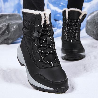 Happy™ ComfyBoots: Kvinders Chunky Platform Snørebånd Høj-Skære Comfy Støvler