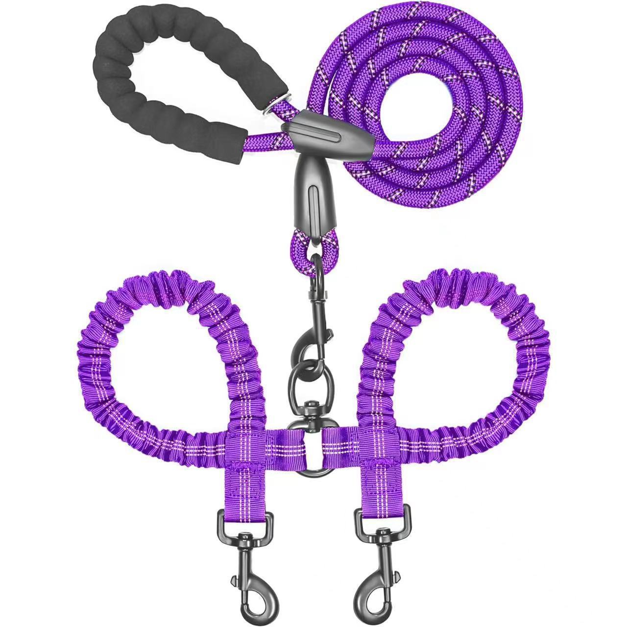 DogFri™ DogLeash: Flokefri 360° Roterbar Dobbel Tur Hundesnor