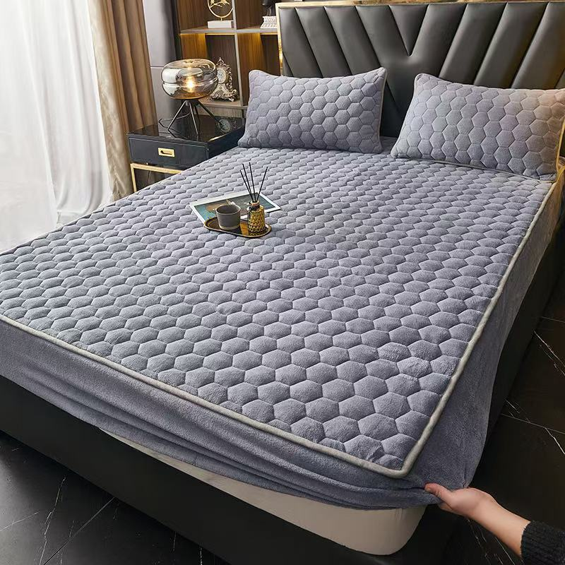 Icone™ CozyBedsheet: Tæt-Fittende Tykk Tekstureret Hyggeligt Sengetøj