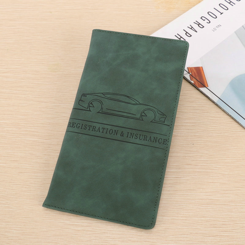 Icone™ DocumentWallet 1+1 GRATIS: Premium Bilregistrering Forsikring Organizer Dokument Lommebok
