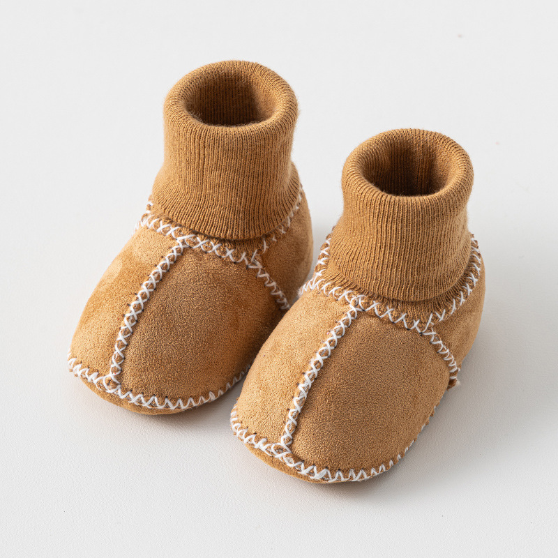 Happy™ InfantSocks 1+1 GRATIS: Elegante Varme Ruskind Krybbesikre Spedbarnssokker