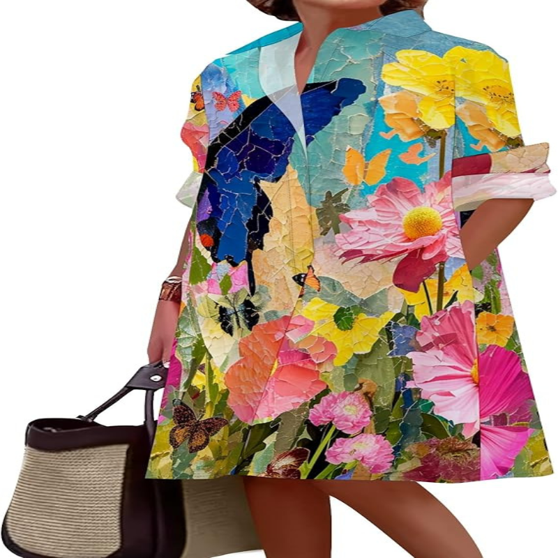 Icone™ TimelessDress: Alle Sesonger Tidløs Stil Komfortabel Elegant Kjole