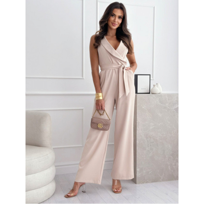 Icone™ ElegantJumpsuit: Kvinners Ermeløs Bånd-Midje Elegant Jumpsuit