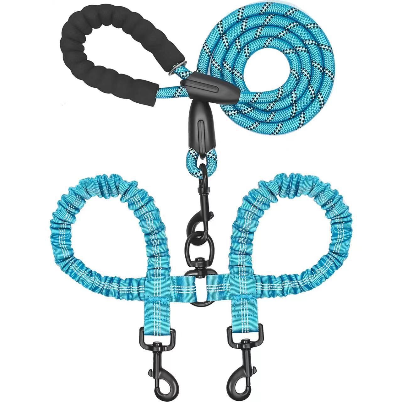 DogFri™ DogLeash: Flokefri 360° Roterbar Dobbel Tur Hundesnor