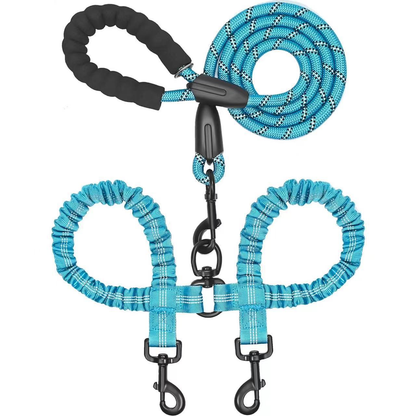 DogFri™ DogLeash: Flokefri 360° Roterbar Dobbel Tur Hundesnor