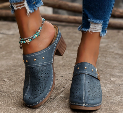 Happy™ ChunkySandals: Stilfull Lukket Tå Plattform Slip-on Chunky Sandaler