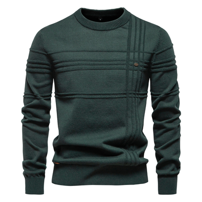 Icone™ StylishSweater: Herre Rund Hals Lunt Stilfuldt Sweater