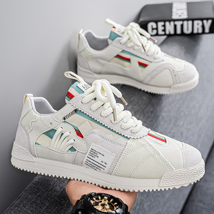 Happy™ PatchworkShoes: Mænd Stilfulde Streetwear Patchwork Sko