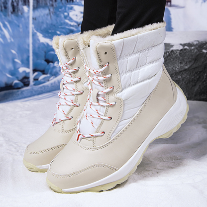 Happy™ ComfyBoots: Kvinders Chunky Platform Snørebånd Høj-Skære Comfy Støvler