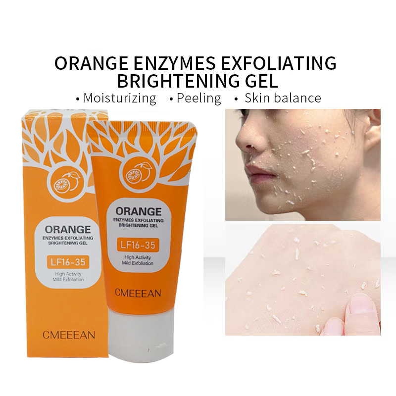 ExfoliatingGel 1+1 GRATIS: Oransje Eksfolierende Gel Mild Død Hud Fjerner