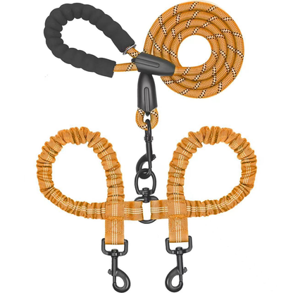 DogFri™ DogLeash: Flokefri 360° Roterbar Dobbel Tur Hundesnor