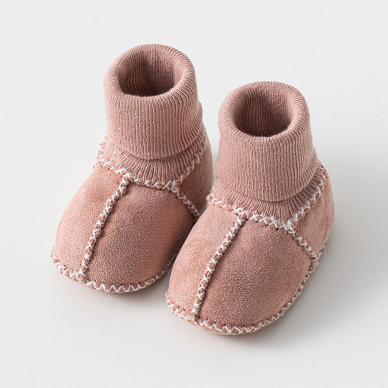 Happy™ InfantSocks 1+1 GRATIS: Elegante Varme Ruskind Krybbesikre Spedbarnssokker