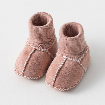 Happy™ InfantSocks 1+1 GRATIS: Elegante Varme Ruskind Krybbesikre Spedbarnssokker
