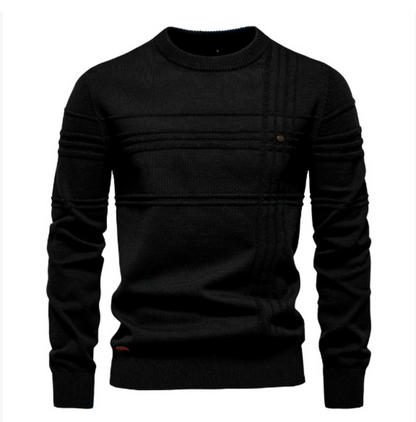 Icone™ StylishSweater: Herre Rund Hals Lunt Stilfuldt Sweater