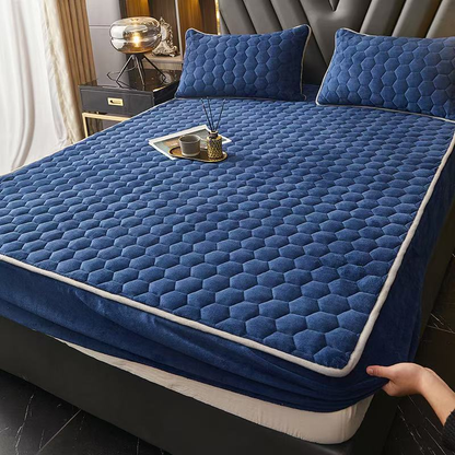 Icone™ CozyBedsheet: Tæt-Fittende Tykk Tekstureret Hyggeligt Sengetøj