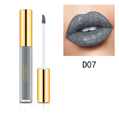 GlitterLipstick 1+1 GRATIS: Langtidsholdbar Letvægts Skinnende Glimmer Læbestift