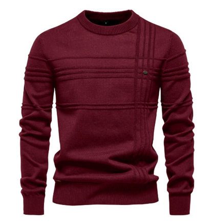 Icone™ StylishSweater: Herre Rund Hals Lunt Stilfuldt Sweater