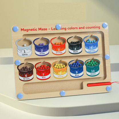 Kletshuts™ MagneticMaze - Farge- Og Tall-labyrintleketøy