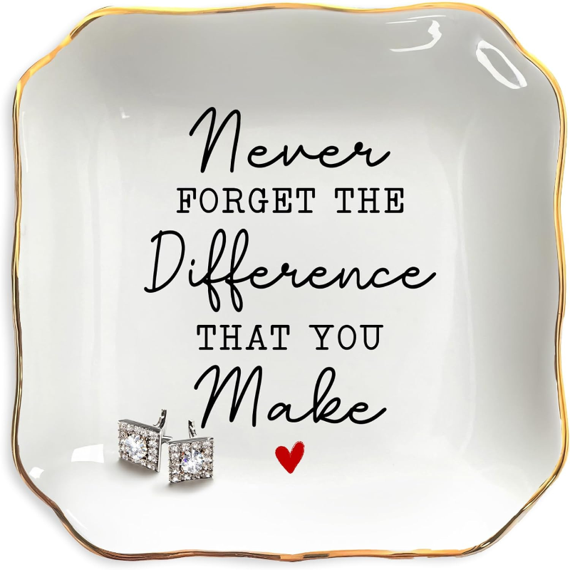 JewelryPlate 1+1 GRATIS: Keramisk Statement Elegant Gave Smykke Dekorativ Tallerken