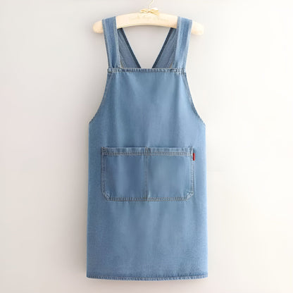 Icone™ DenimApron: Stilfullt Komfortabelt Cross-Back Denimforkle