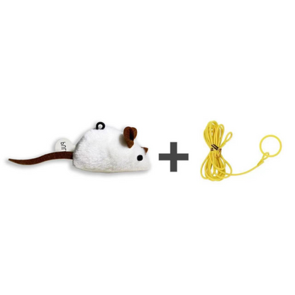 Catfri® SqueakyMouse 1+1 GRATIS: Realistisk Interaktiv Plysj Katteleke Pipende Mus