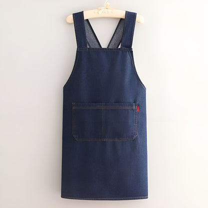 Icone™ DenimApron: Stilfullt Komfortabelt Cross-Back Denimforkle