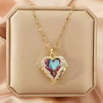 Jewelance™ CrystalHeart 1+1 GRATIS - Elegant Funklende Premium Krystal Hjerte Vedhæng