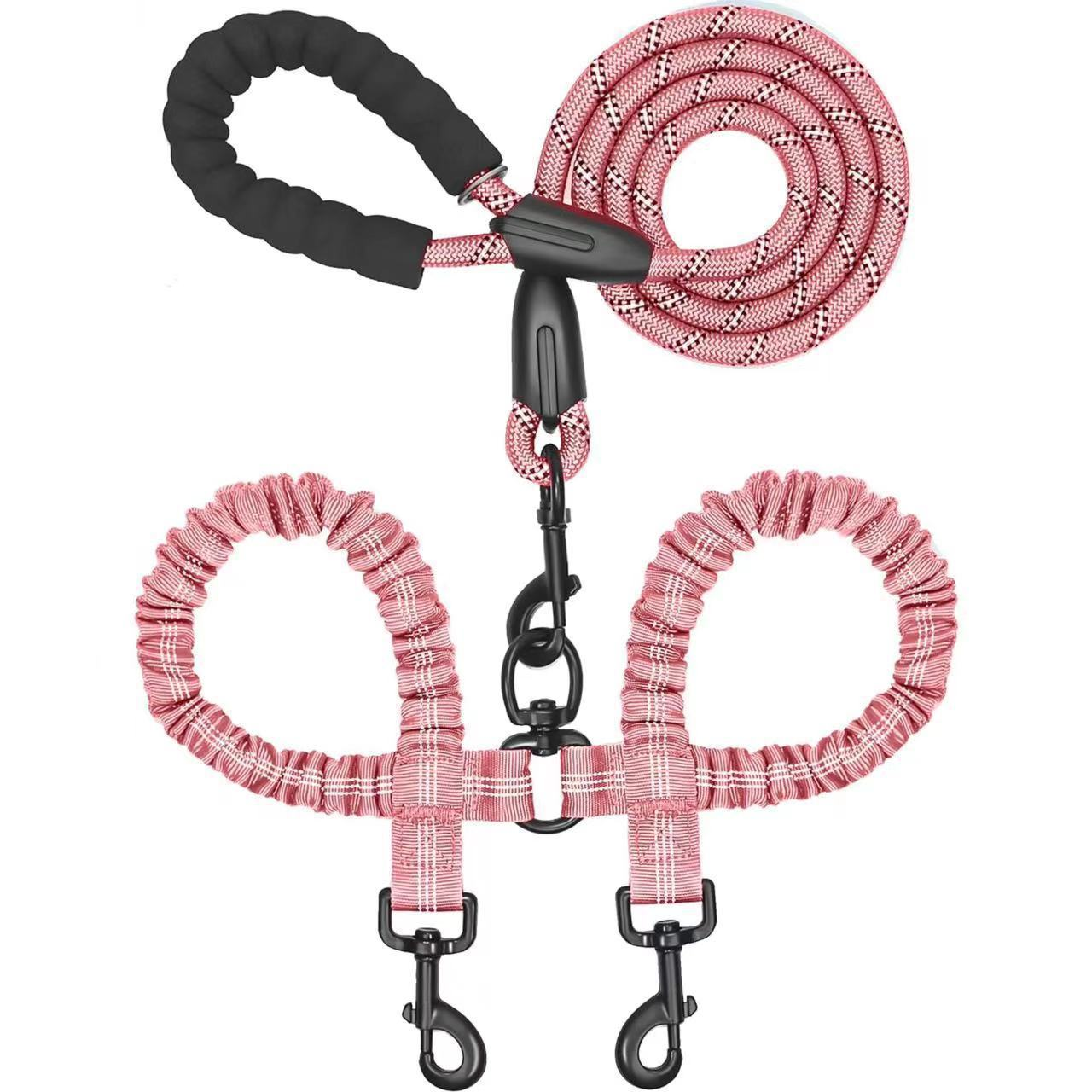 DogFri™ DogLeash: Flokefri 360° Roterbar Dobbel Tur Hundesnor