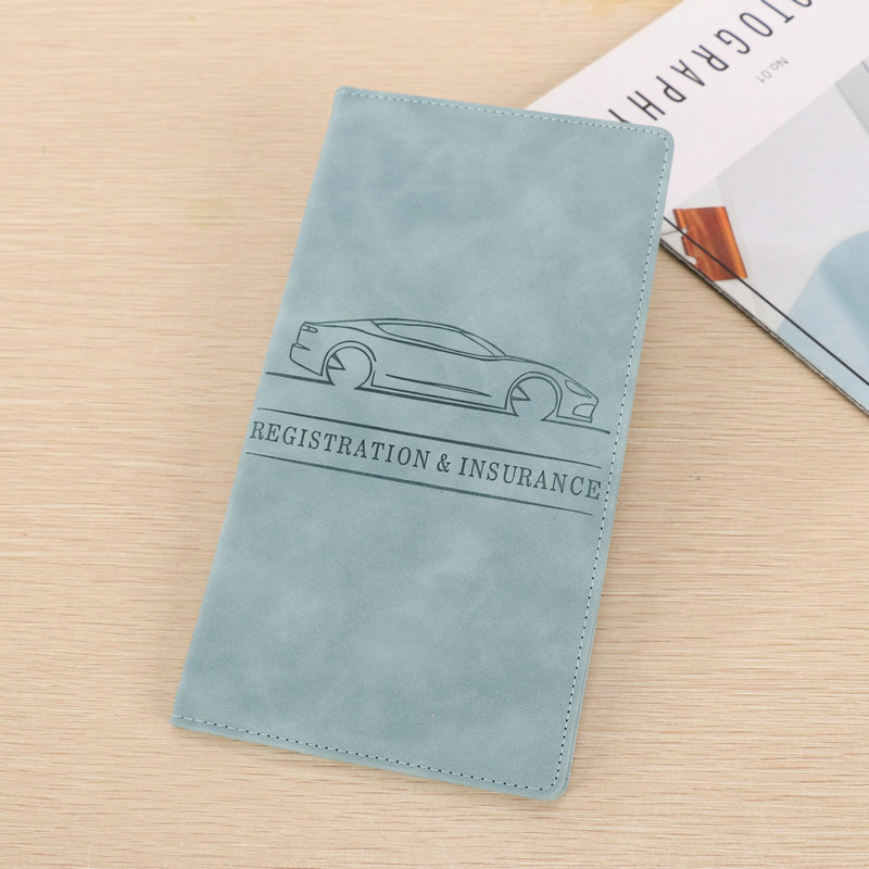 Icone™ DocumentWallet 1+1 GRATIS: Premium Bilregistrering Forsikring Organizer Dokument Lommebok