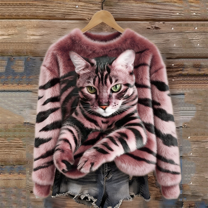 Icone™ AnimalSweater - Stilfuld Hyggelig Komfort Passe Dyresweater Print