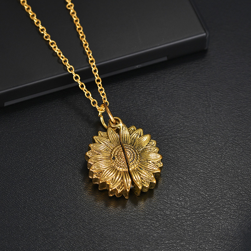 Jewelance™ SunflowerNecklace: "Du Er Min Solstråle" Solsikke Charm Halskjede