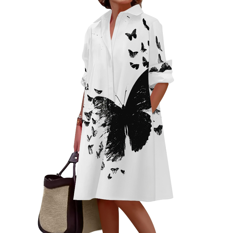 Icone™ TimelessDress: Alle Sesonger Tidløs Stil Komfortabel Elegant Kjole