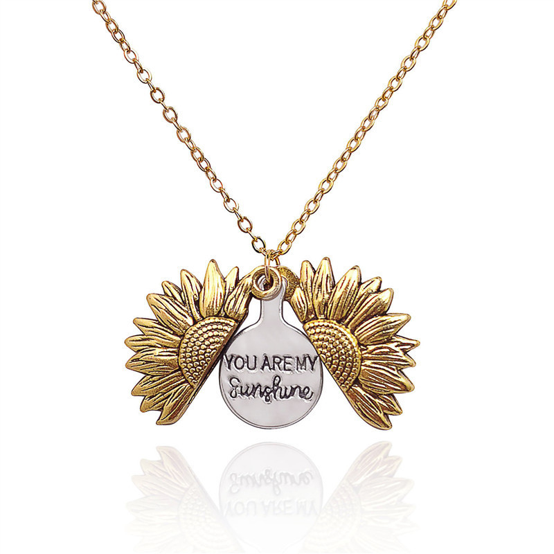 Jewelance™ SunflowerNecklace: "Du Er Min Solstråle" Solsikke Charm Halskjede