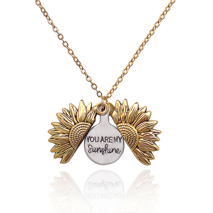 Jewelance™ SunflowerNecklace: "Du Er Min Solstråle" Solsikke Charm Halskjede