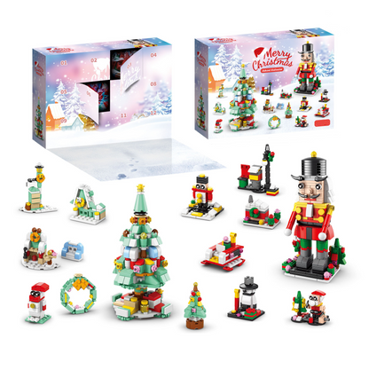 ChristmasBlocks: Jule Adventskalender Byggeklosser Sett