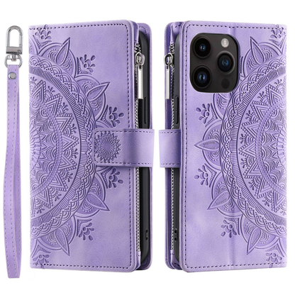 Icone™ WalletCase: Premium Præget Flip Cover Slankt Telefon Tegnebogs Etui