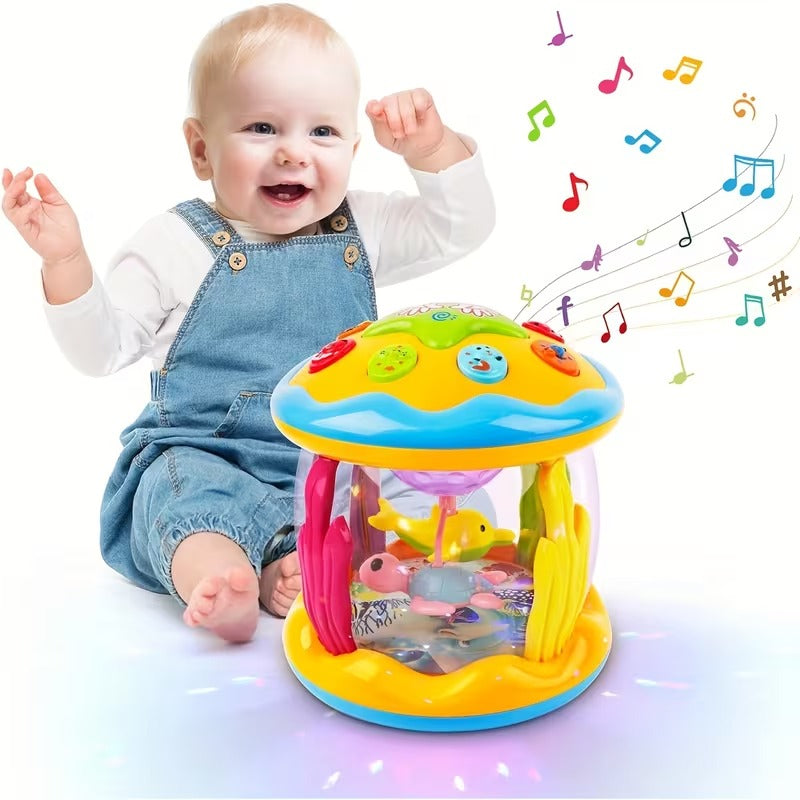 Kletshuts™ MusicCarousel: Fargerik Roterende Interaktiv Magisk Musikk-Karusell