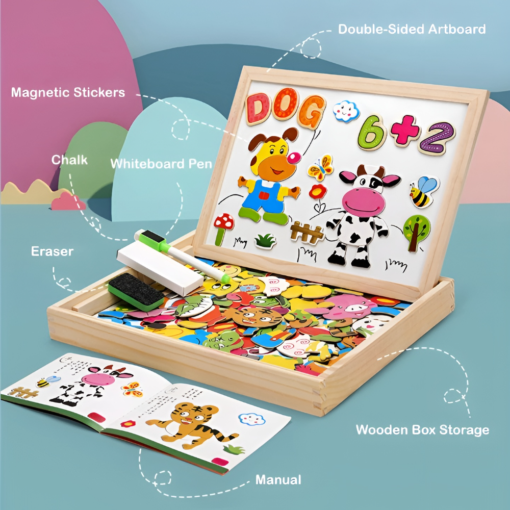 Kletshuts™ SketchBoard: Morsomt Interaktivt Magnetisk Skissebrett for Barn