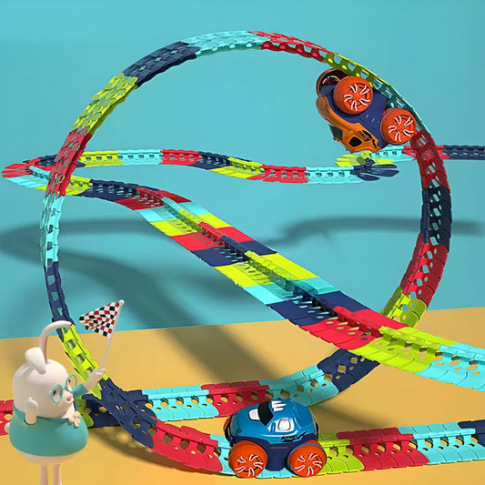 Kletshuts™ RaceTrack: Pedagogisk Morsom Kreativ Fleksibel Racerbilbane