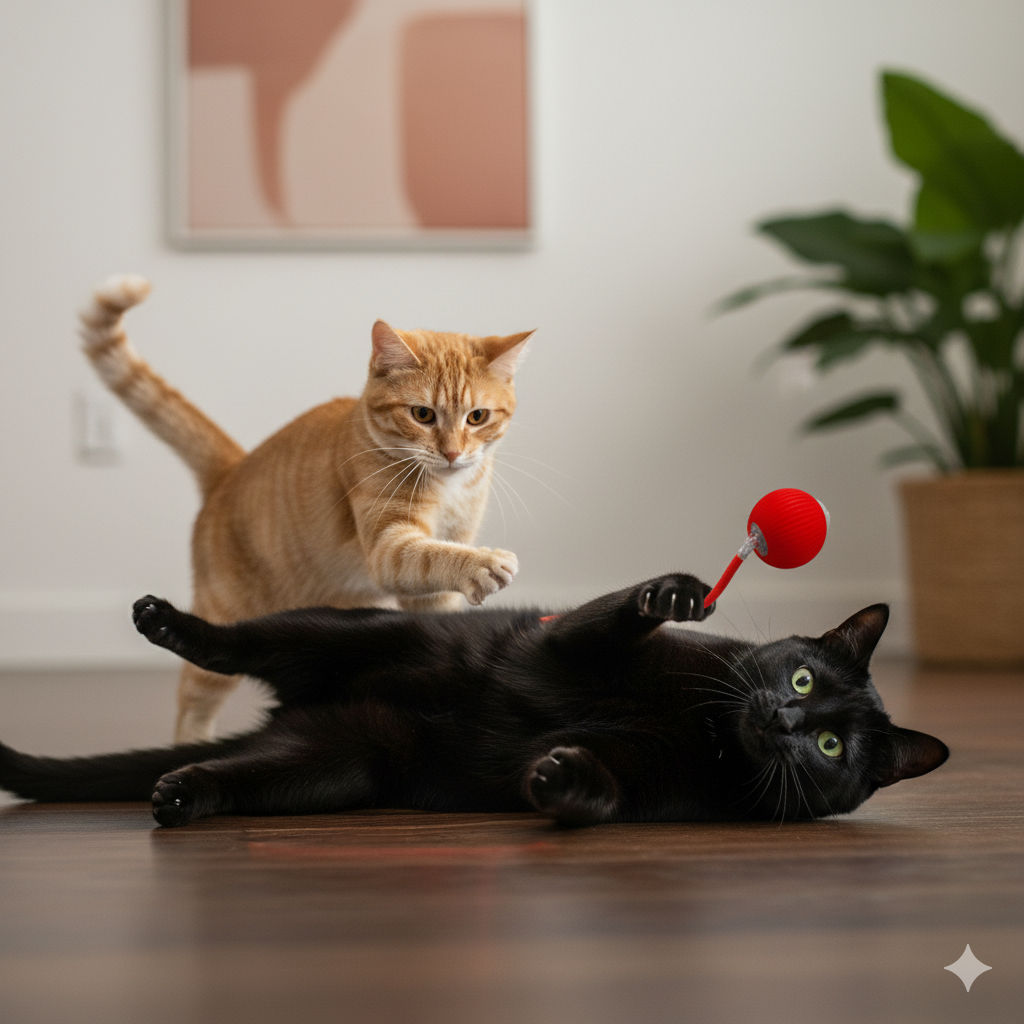 Catfri® CatBall: Automatisk Interaktiv Morsom Kattejaktball