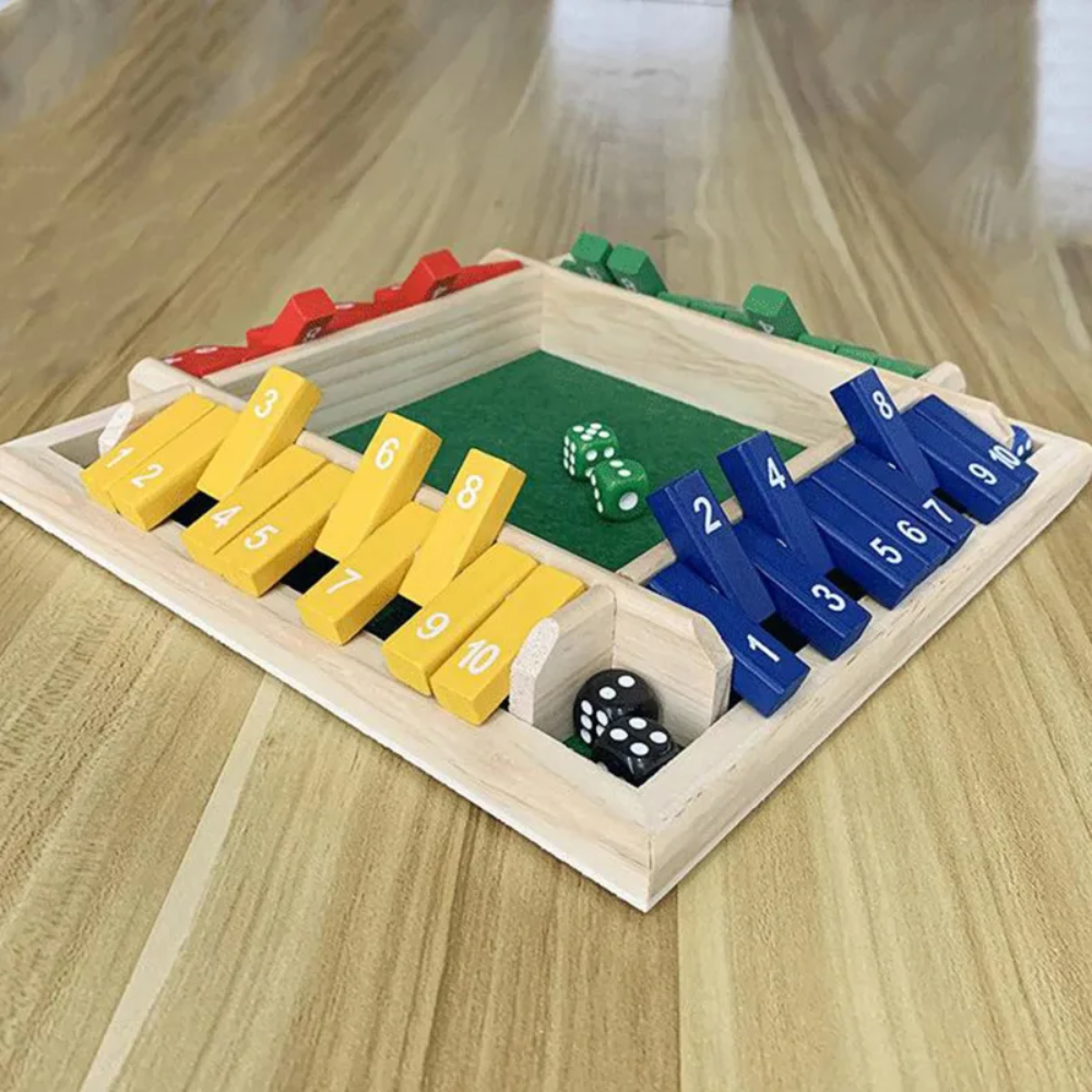 Kletshuts™ Woodys - Morsomt Interaktivt Familie Shut The Box Brettspill
