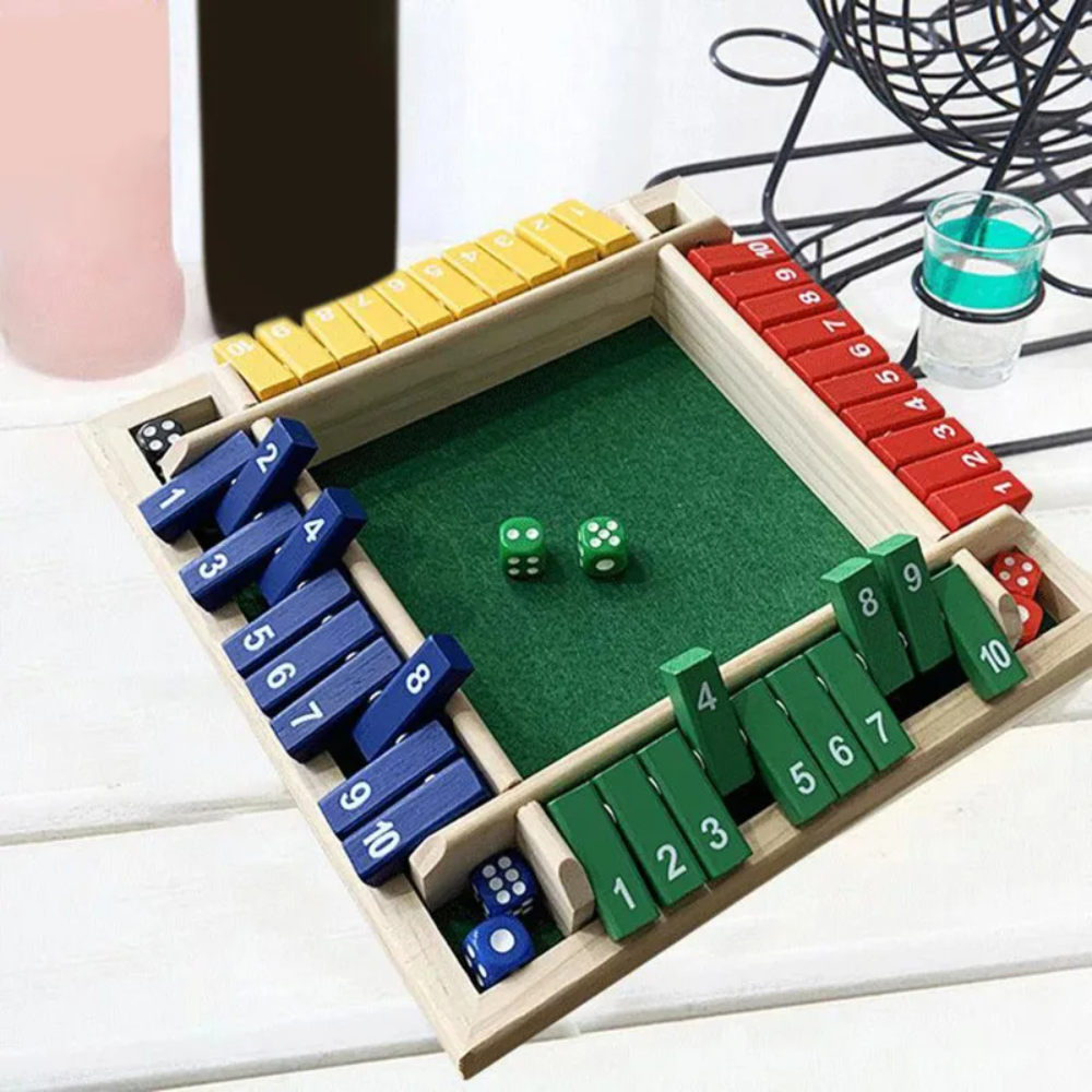 Kletshuts™ Woodys - Morsomt Interaktivt Familie Shut The Box Brettspill