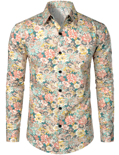 Icone™ FloralSleeve - Tidløs Klassisk Stil Floral Sleeve Print Top